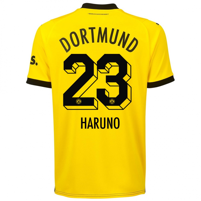 Męski Sasaki Haruno #23 Żółty Domowa Koszulka 2023/24 Koszulki Klubowe