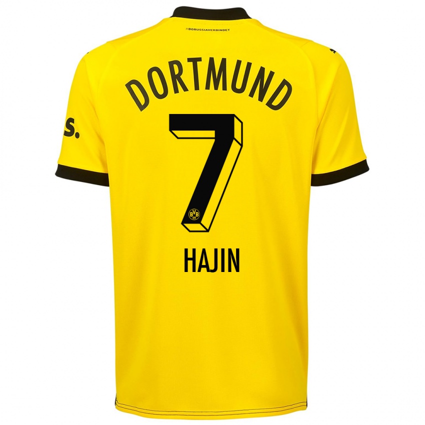 Męski So Hajin #7 Żółty Domowa Koszulka 2023/24 Koszulki Klubowe