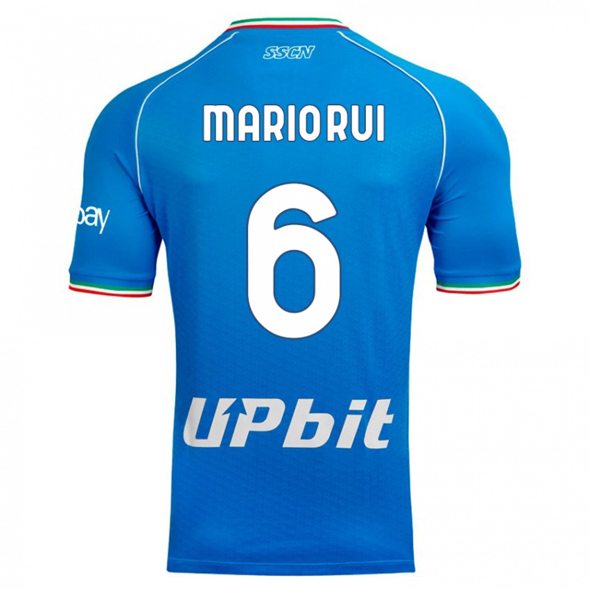 Męski Mario Rui #6 Niebieskie Niebo Domowa Koszulka 2023/24 Koszulki Klubowe