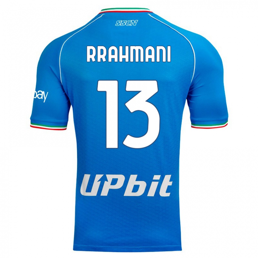 Męski Amir Rrahmani #13 Niebieskie Niebo Domowa Koszulka 2023/24 Koszulki Klubowe