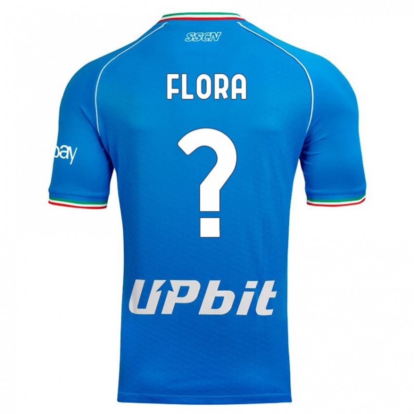 Męski Massimiliano Flora #0 Niebieskie Niebo Domowa Koszulka 2023/24 Koszulki Klubowe