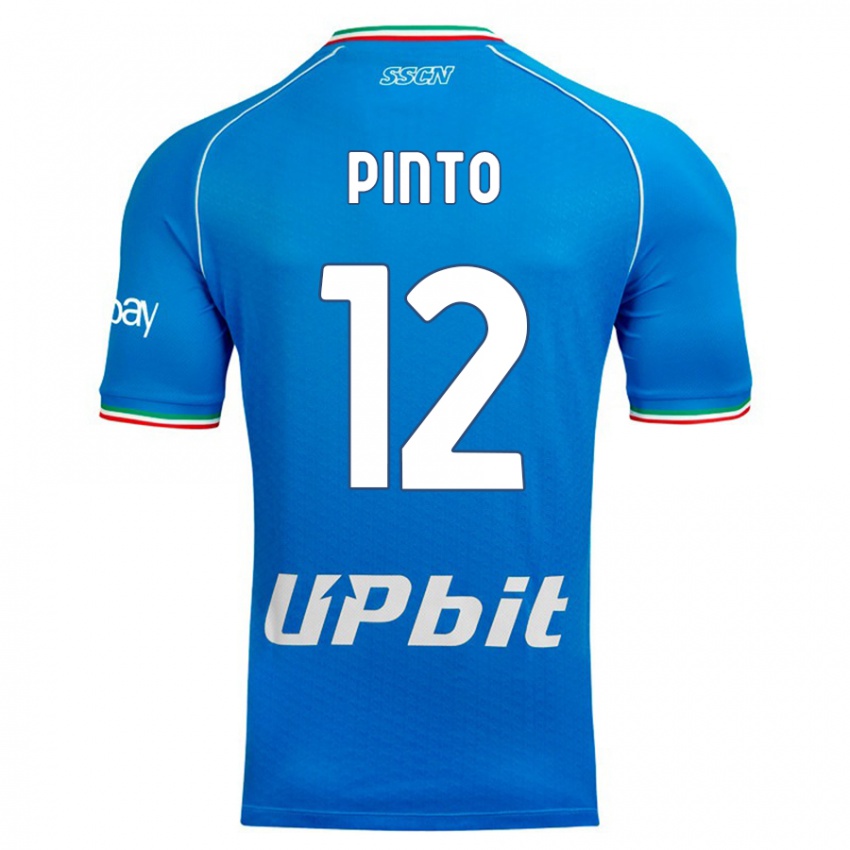 Męski Ciro Pinto #12 Niebieskie Niebo Domowa Koszulka 2023/24 Koszulki Klubowe