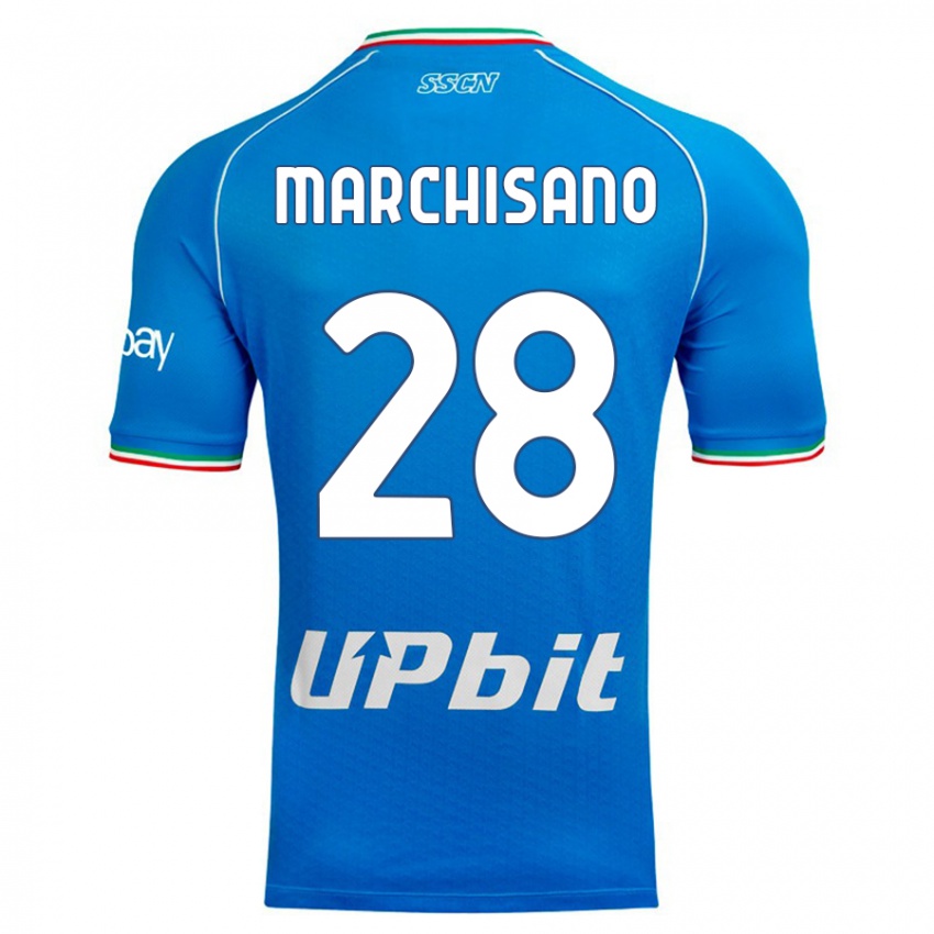 Męski Matteo Marchisano #28 Niebieskie Niebo Domowa Koszulka 2023/24 Koszulki Klubowe