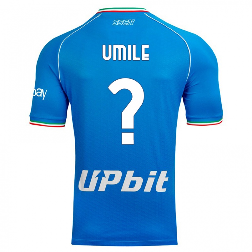 Męski Bruno Umile #0 Niebieskie Niebo Domowa Koszulka 2023/24 Koszulki Klubowe