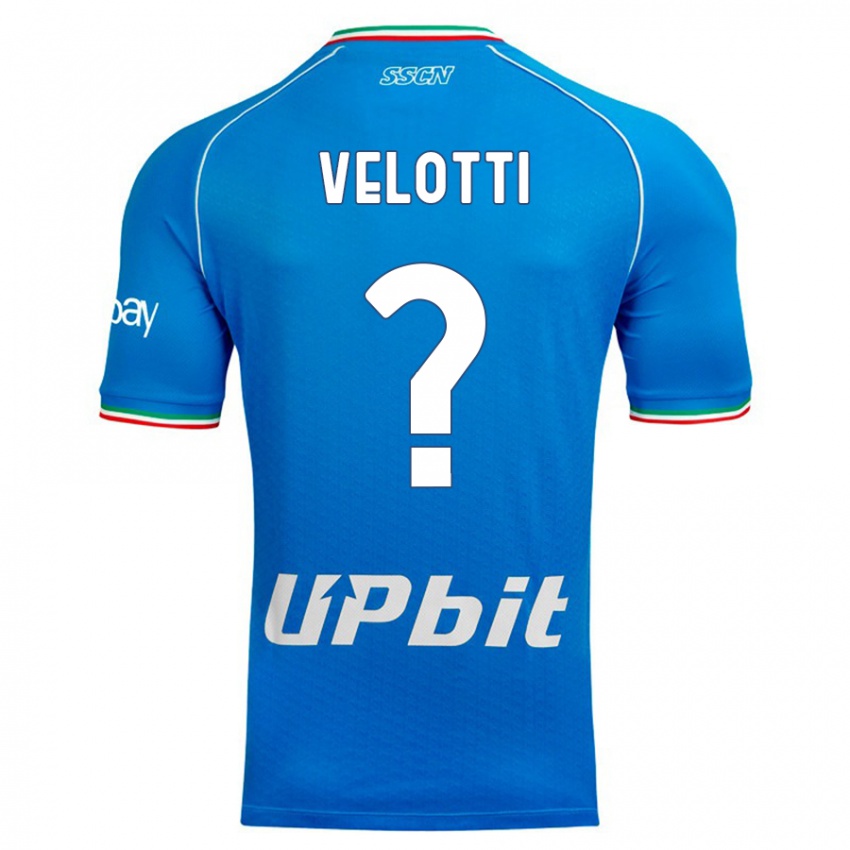 Męski Christian Velotti #0 Niebieskie Niebo Domowa Koszulka 2023/24 Koszulki Klubowe