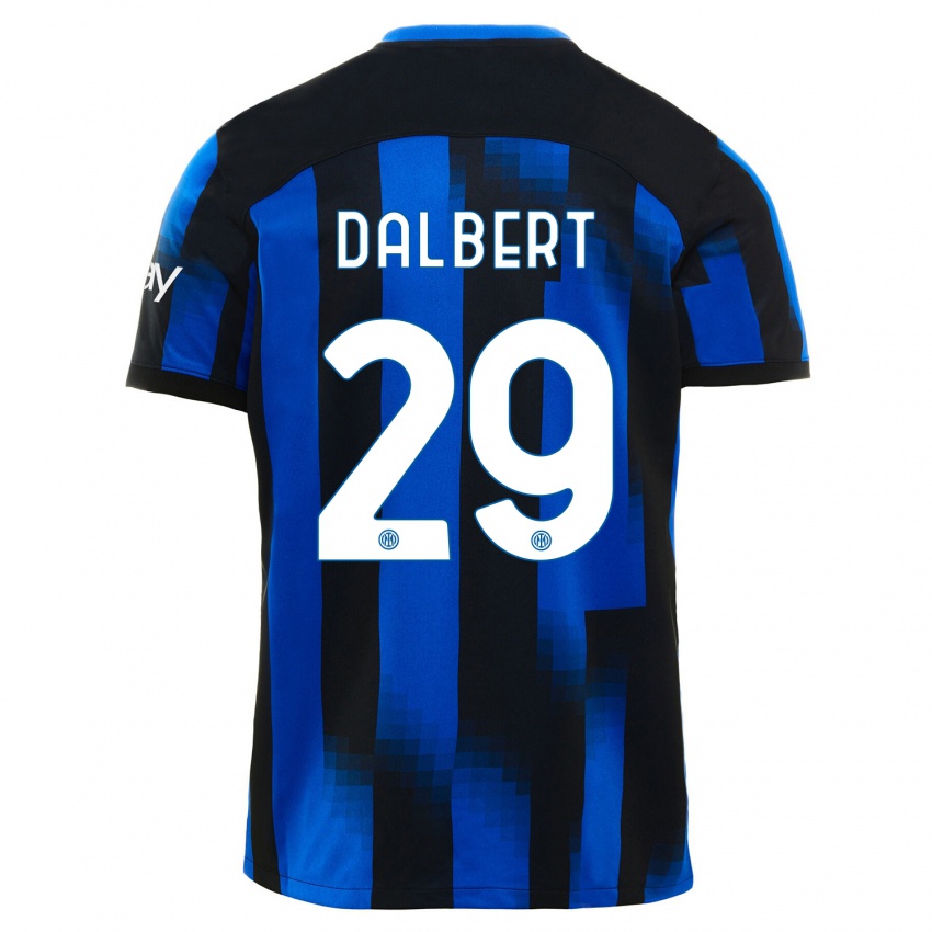Męski Dalbert #29 Czarno-Niebieski Domowa Koszulka 2023/24 Koszulki Klubowe
