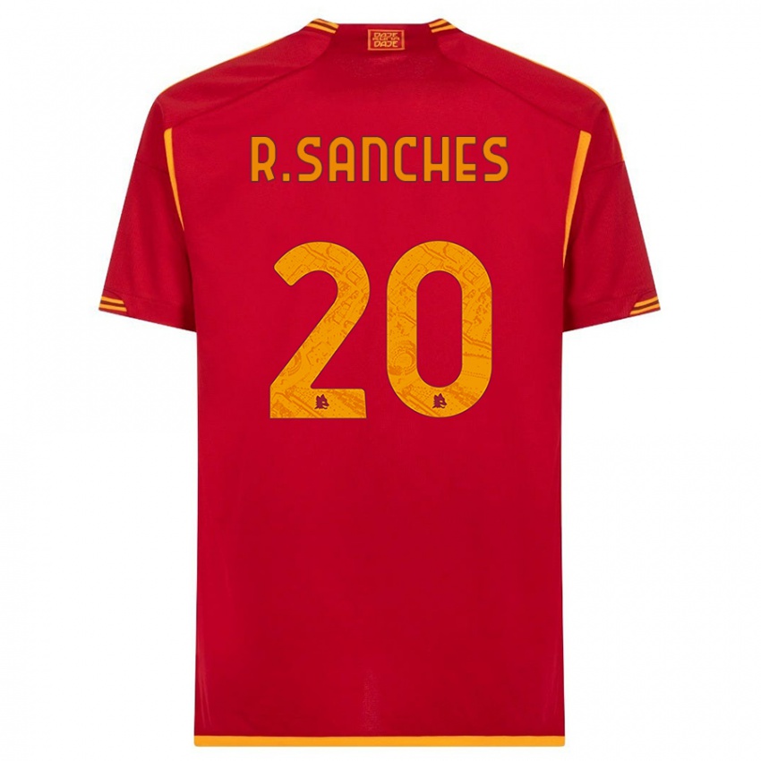Męski Renato Sanches #20 Czerwony Domowa Koszulka 2023/24 Koszulki Klubowe