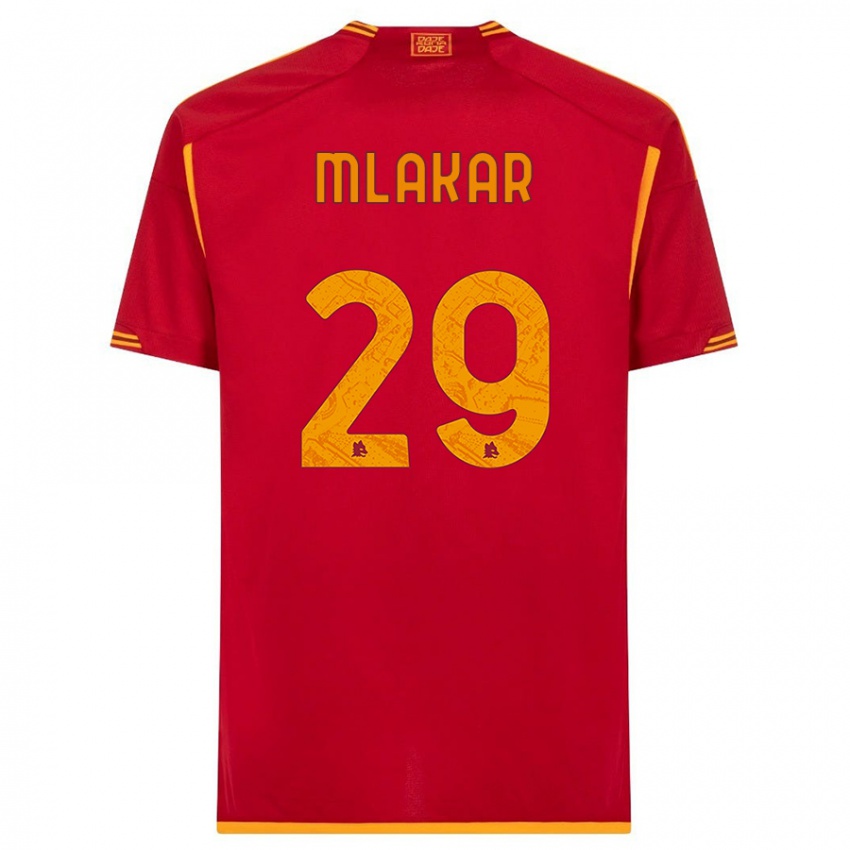 Męski Luka Mlakar #29 Czerwony Domowa Koszulka 2023/24 Koszulki Klubowe