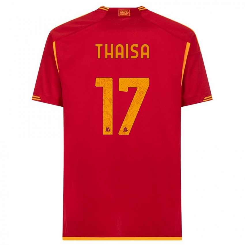 Męski Thaisa #17 Czerwony Domowa Koszulka 2023/24 Koszulki Klubowe