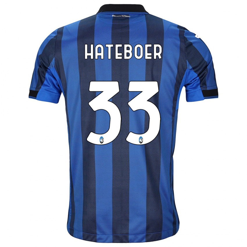 Męski Hans Hateboer #33 Czarno-Niebieski Domowa Koszulka 2023/24 Koszulki Klubowe