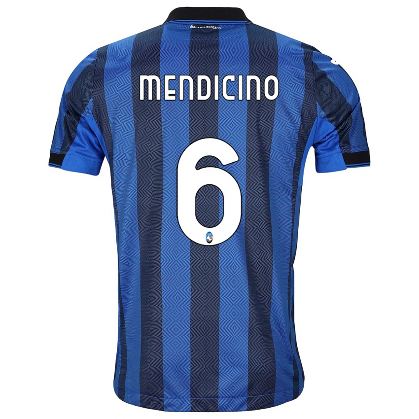 Męski Leonardo Mendicino #6 Czarno-Niebieski Domowa Koszulka 2023/24 Koszulki Klubowe