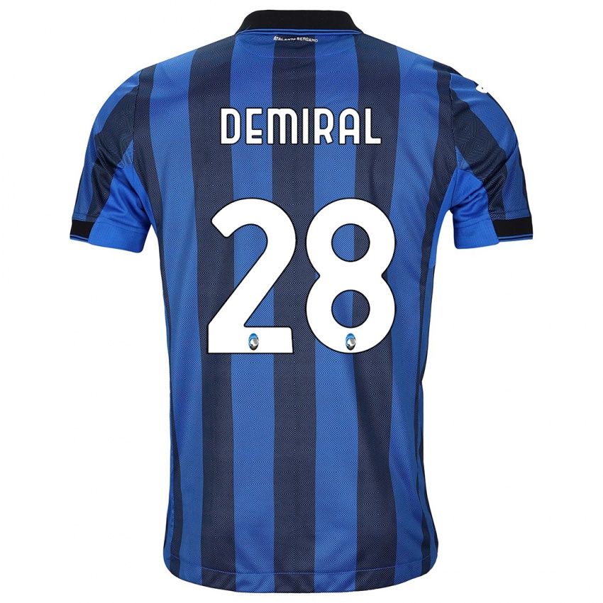 Męski Merih Demiral #28 Czarno-Niebieski Domowa Koszulka 2023/24 Koszulki Klubowe