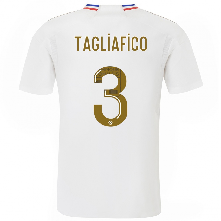 Męski Nicolas Tagliafico #3 Biały Domowa Koszulka 2023/24 Koszulki Klubowe