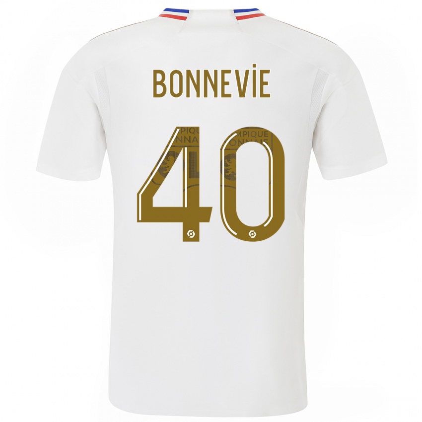 Męski Kayne Bonnevie #40 Biały Domowa Koszulka 2023/24 Koszulki Klubowe