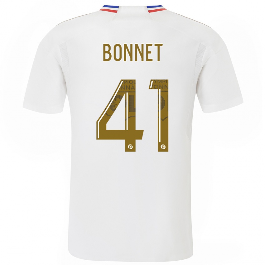 Męski Noam Bonnet #41 Biały Domowa Koszulka 2023/24 Koszulki Klubowe