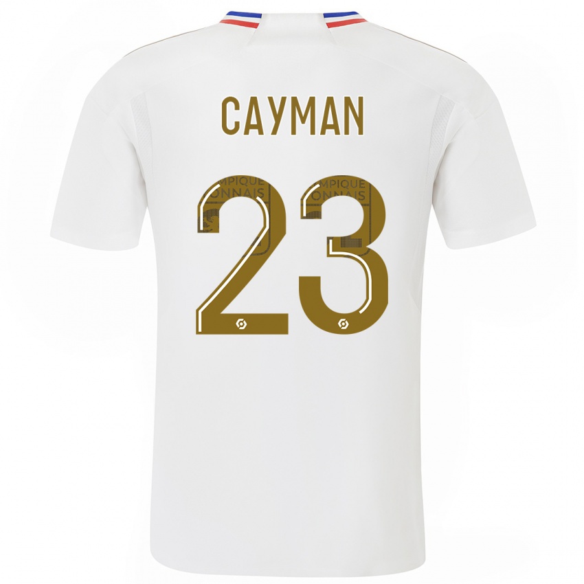 Męski Janice Cayman #23 Biały Domowa Koszulka 2023/24 Koszulki Klubowe