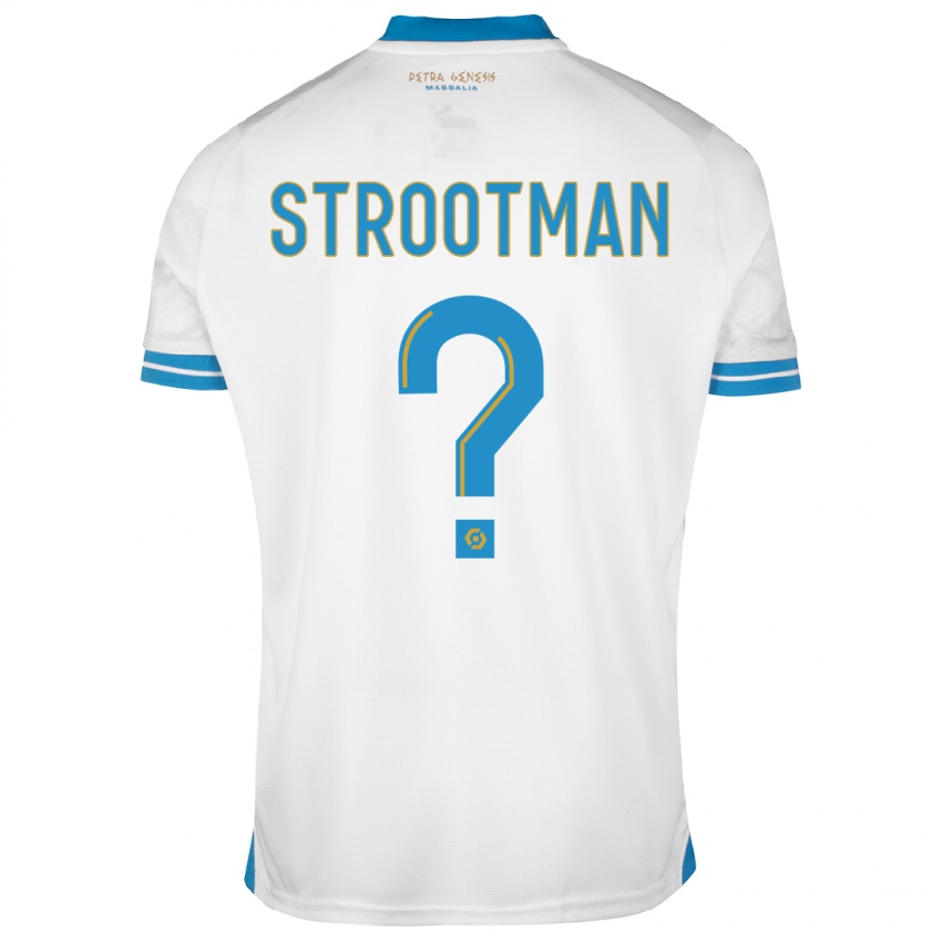 Męski Kevin Strootman #0 Biały Domowa Koszulka 2023/24 Koszulki Klubowe