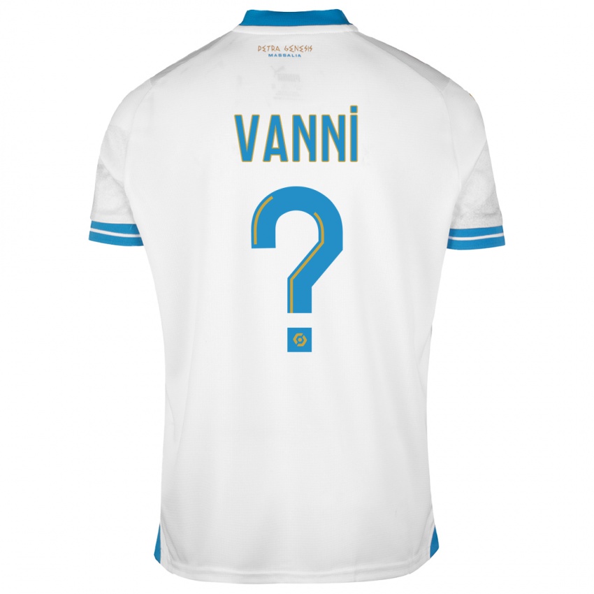 Męski Fabio Vanni #0 Biały Domowa Koszulka 2023/24 Koszulki Klubowe