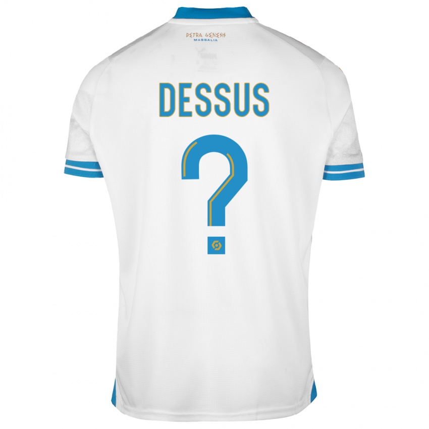 Męski Bastien Dessus #0 Biały Domowa Koszulka 2023/24 Koszulki Klubowe
