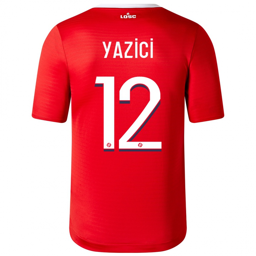 Męski Yusuf Yazici #12 Czerwony Domowa Koszulka 2023/24 Koszulki Klubowe