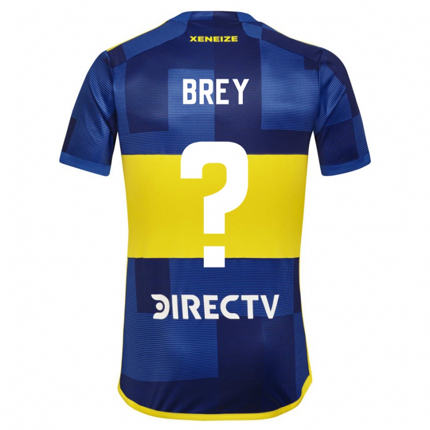 Męski Leandro Brey #0 Ciemnoniebieski Żółty Domowa Koszulka 2023/24 Koszulki Klubowe