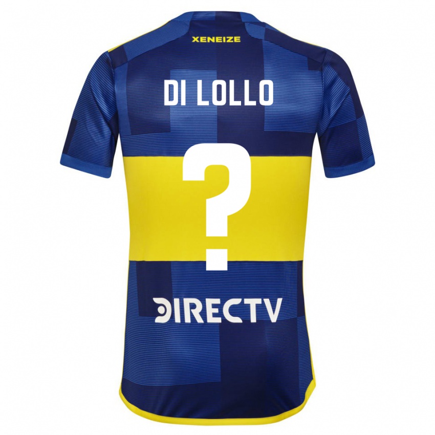Męski Lautaro Di Lollo #0 Ciemnoniebieski Żółty Domowa Koszulka 2023/24 Koszulki Klubowe