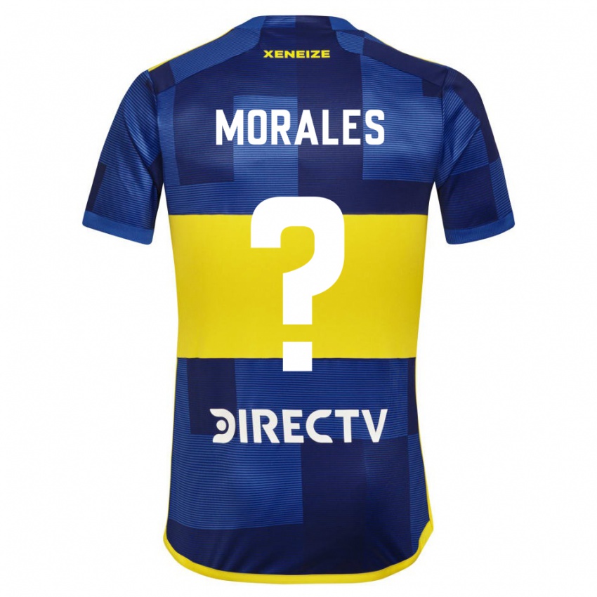 Męski Gonzalo Morales #0 Ciemnoniebieski Żółty Domowa Koszulka 2023/24 Koszulki Klubowe