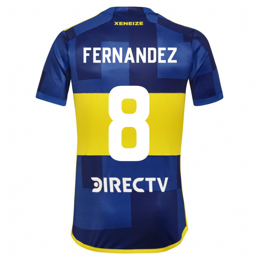 Męski Guillermo Fernandez #8 Ciemnoniebieski Żółty Domowa Koszulka 2023/24 Koszulki Klubowe