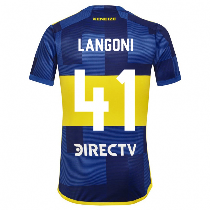 Męski Luca Langoni #41 Ciemnoniebieski Żółty Domowa Koszulka 2023/24 Koszulki Klubowe