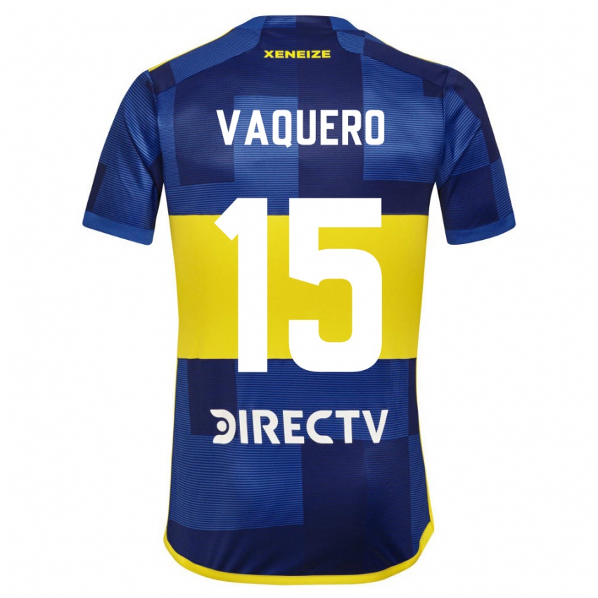 Męski Ivan Vaquero #15 Ciemnoniebieski Żółty Domowa Koszulka 2023/24 Koszulki Klubowe