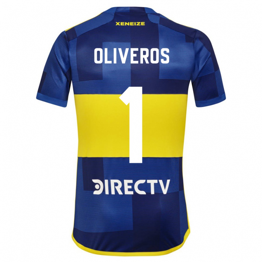 Męski Laurina Oliveros #1 Ciemnoniebieski Żółty Domowa Koszulka 2023/24 Koszulki Klubowe