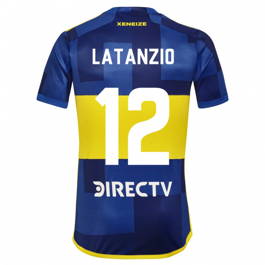 Męski Florencia Latanzio #12 Ciemnoniebieski Żółty Domowa Koszulka 2023/24 Koszulki Klubowe