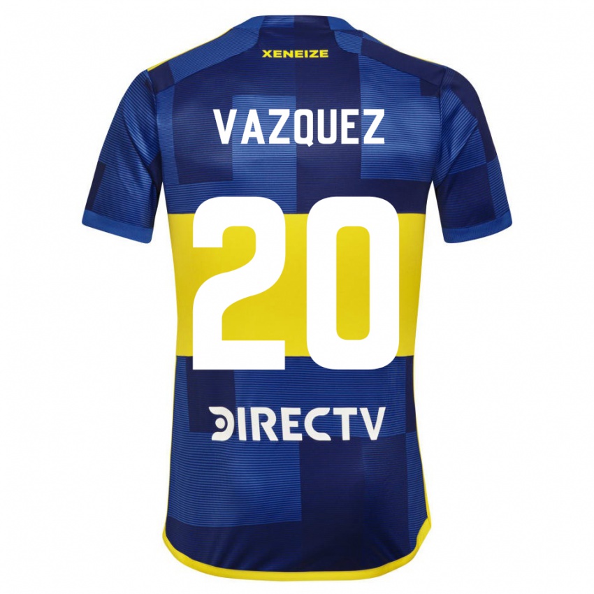 Męski Constanza Vazquez #20 Ciemnoniebieski Żółty Domowa Koszulka 2023/24 Koszulki Klubowe