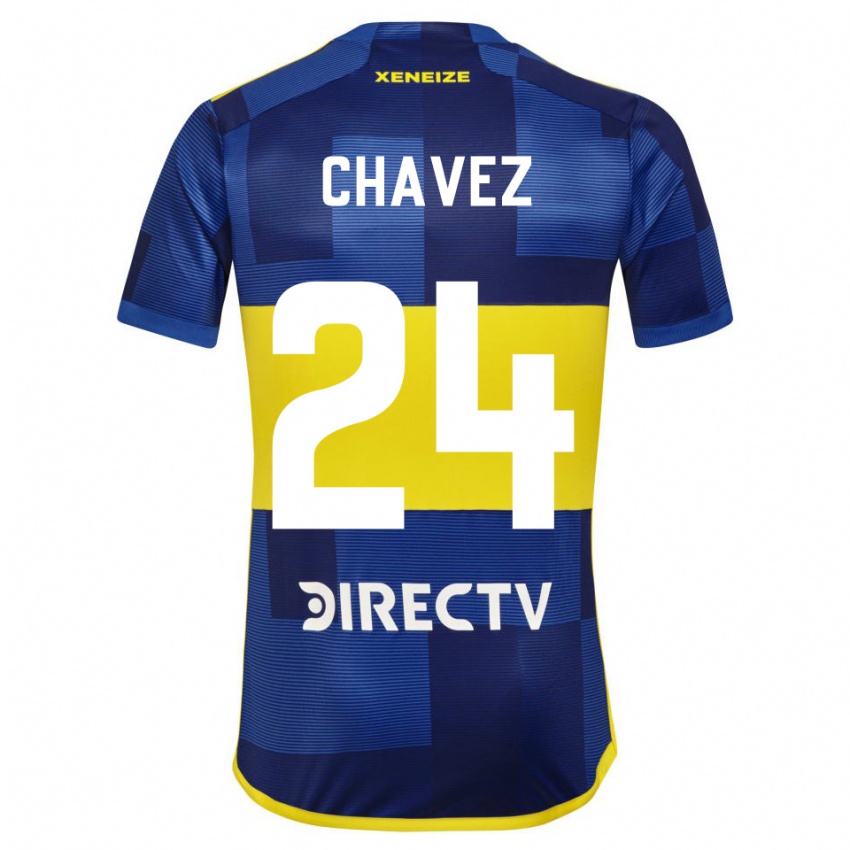 Męski Gabriela Chavez #24 Ciemnoniebieski Żółty Domowa Koszulka 2023/24 Koszulki Klubowe