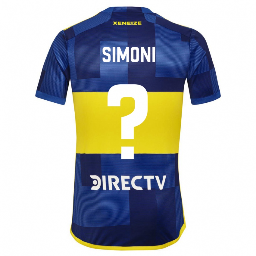 Męski Valentino Simoni #0 Ciemnoniebieski Żółty Domowa Koszulka 2023/24 Koszulki Klubowe