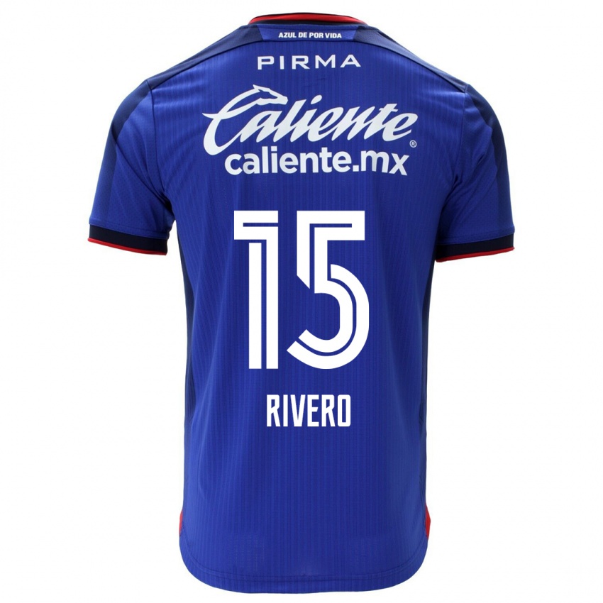 Męski Ignacio Rivero #15 Niebieski Domowa Koszulka 2023/24 Koszulki Klubowe