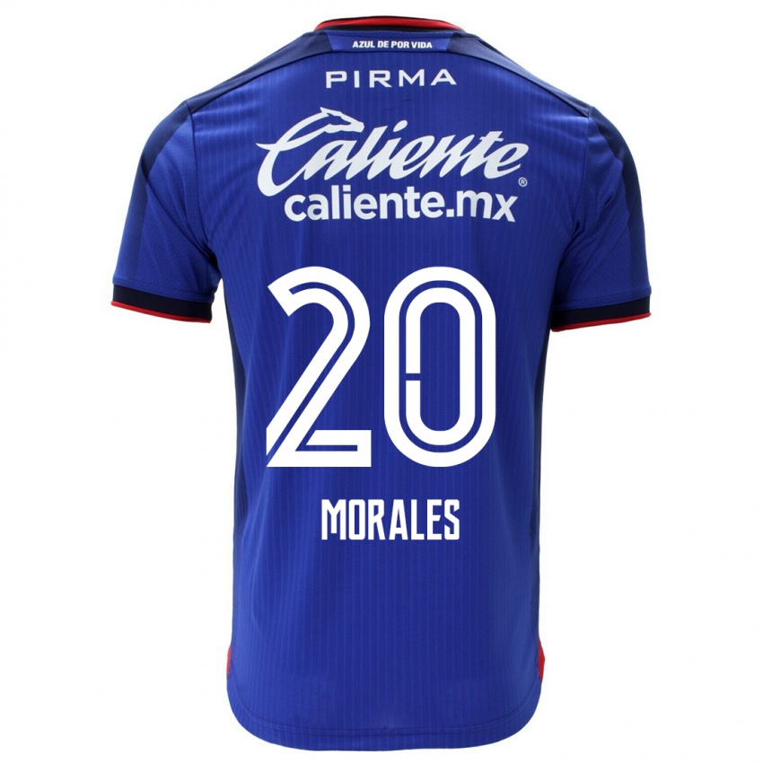 Męski Ivan Morales #20 Niebieski Domowa Koszulka 2023/24 Koszulki Klubowe