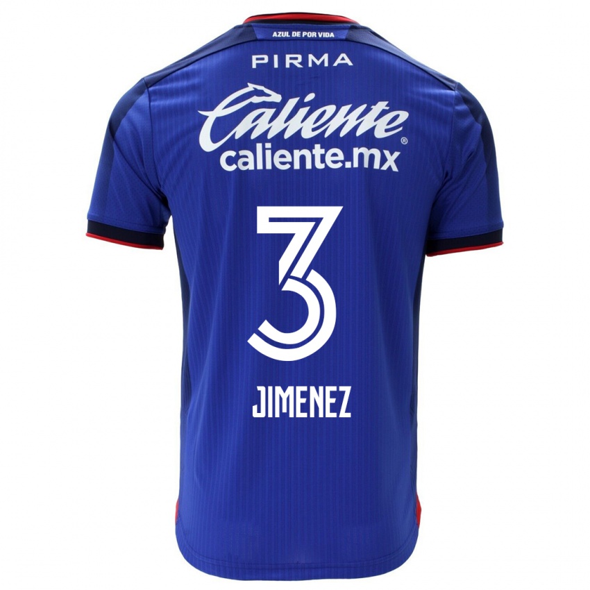 Męski Jaiber Jimenez #3 Niebieski Domowa Koszulka 2023/24 Koszulki Klubowe