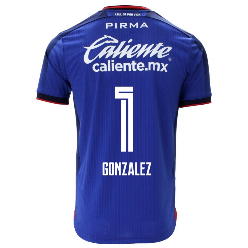 Męski Itzayana Gonzalez #1 Niebieski Domowa Koszulka 2023/24 Koszulki Klubowe