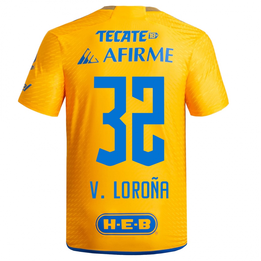 Męski Vladimir Lorona #32 Żółty Domowa Koszulka 2023/24 Koszulki Klubowe