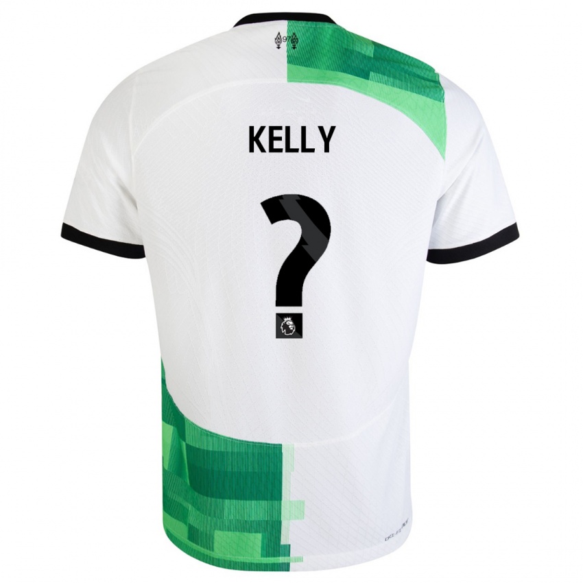 Męski Kyle Kelly #0 Biały Zielony Wyjazdowa Koszulka 2023/24 Koszulki Klubowe