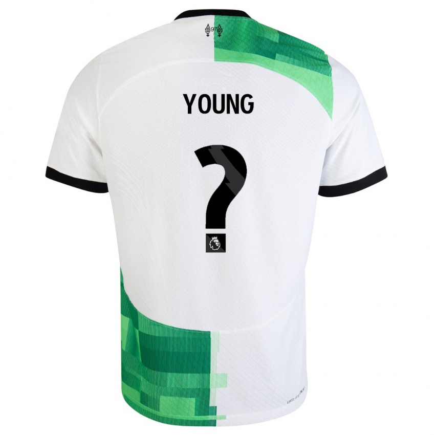 Męski Ranel Young #0 Biały Zielony Wyjazdowa Koszulka 2023/24 Koszulki Klubowe