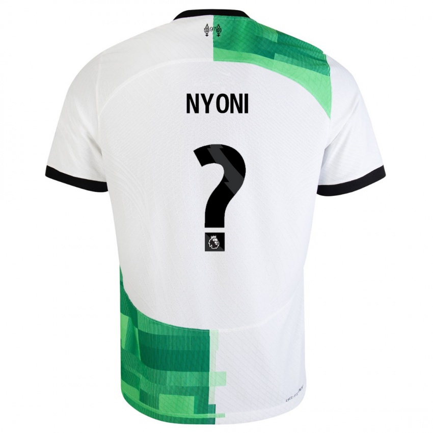 Męski Trey Nyoni #0 Biały Zielony Wyjazdowa Koszulka 2023/24 Koszulki Klubowe