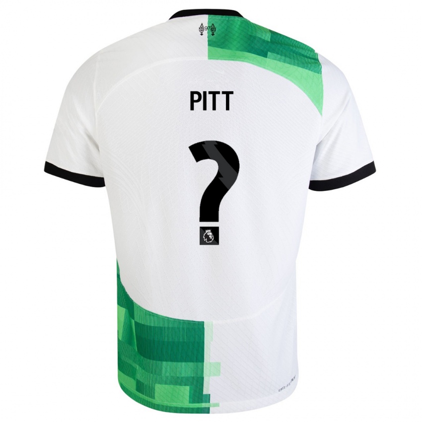 Męski Lucas Pitt #0 Biały Zielony Wyjazdowa Koszulka 2023/24 Koszulki Klubowe