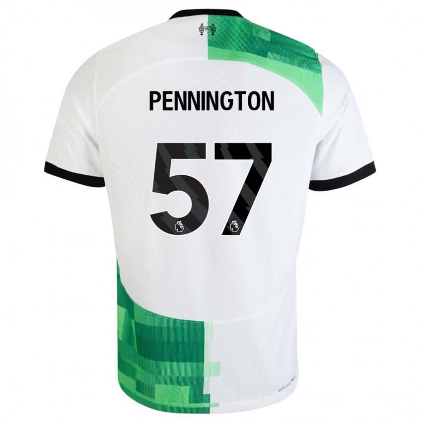 Męski Cody Pennington #57 Biały Zielony Wyjazdowa Koszulka 2023/24 Koszulki Klubowe