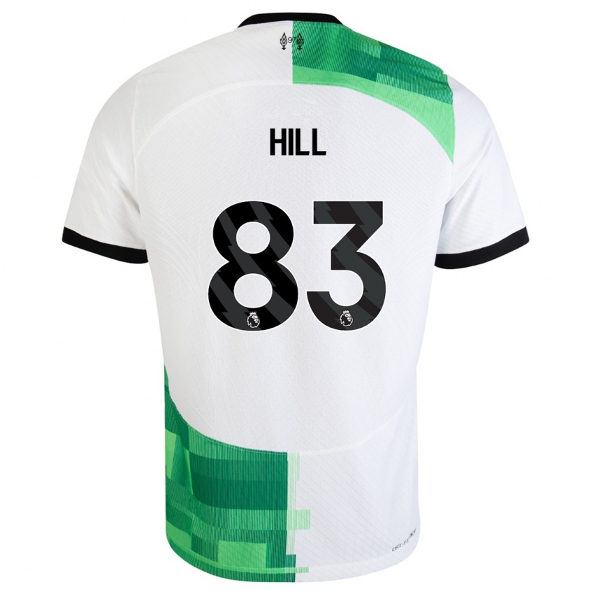 Męski Tom Hill #83 Biały Zielony Wyjazdowa Koszulka 2023/24 Koszulki Klubowe