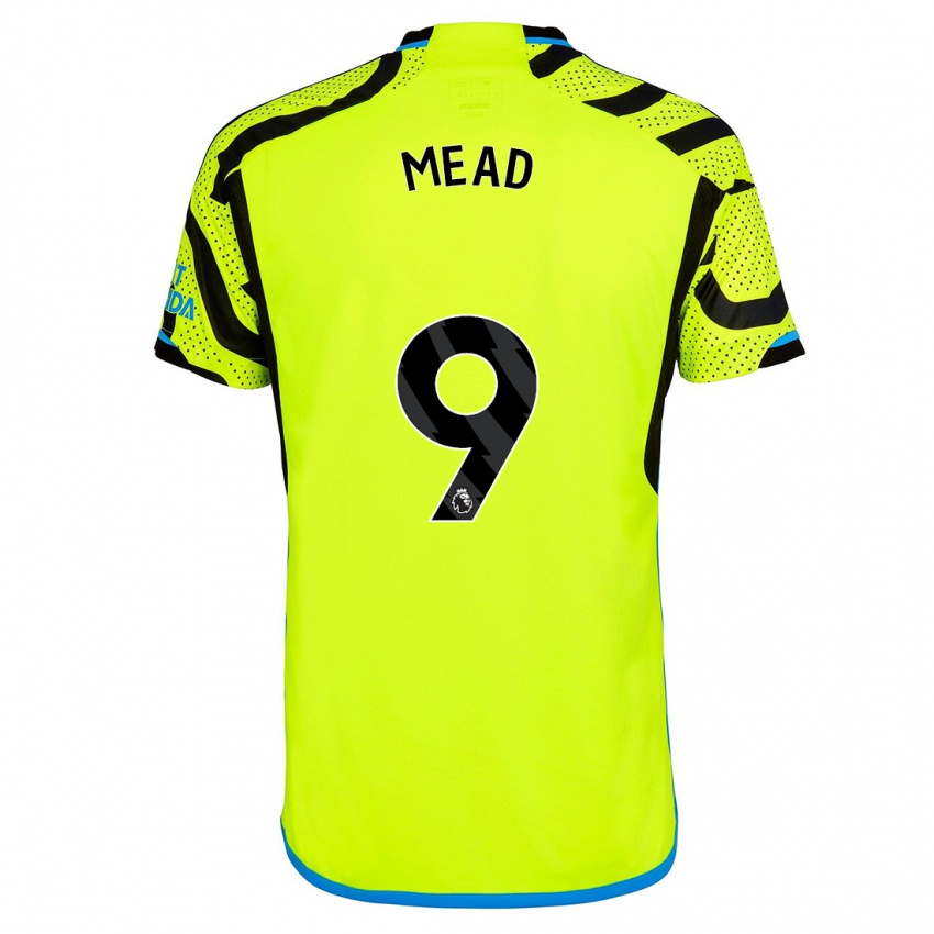 Męski Beth Mead #9 Żółty Wyjazdowa Koszulka 2023/24 Koszulki Klubowe