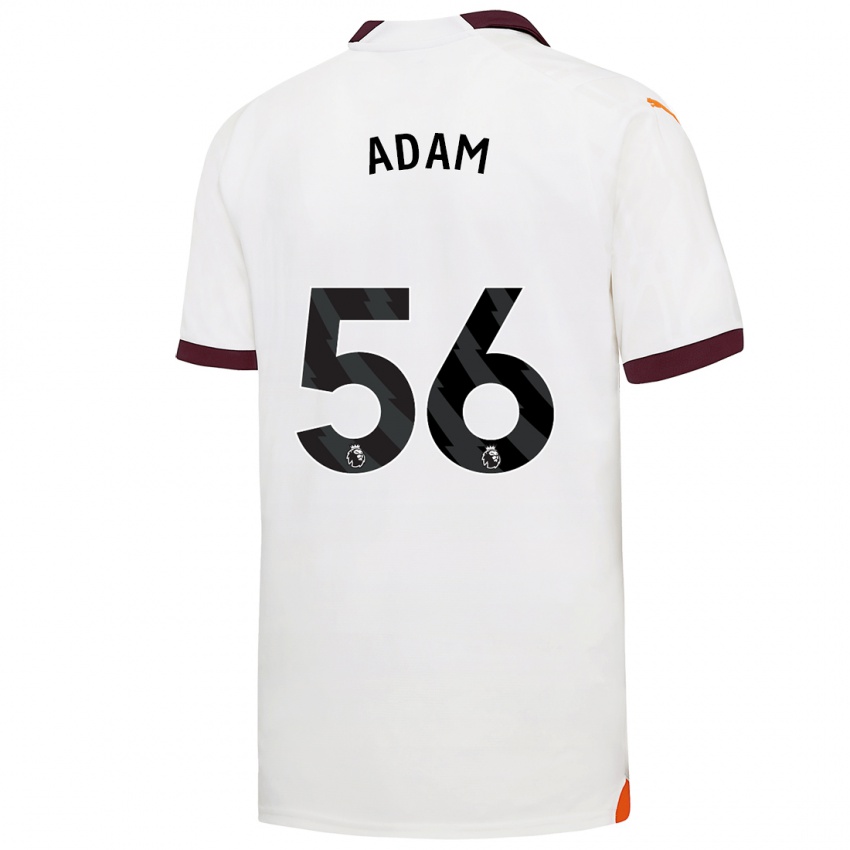 Męski Josh Adam #56 Biały Wyjazdowa Koszulka 2023/24 Koszulki Klubowe