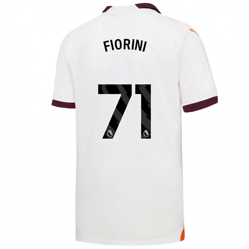 Męski Lewis Fiorini #71 Biały Wyjazdowa Koszulka 2023/24 Koszulki Klubowe