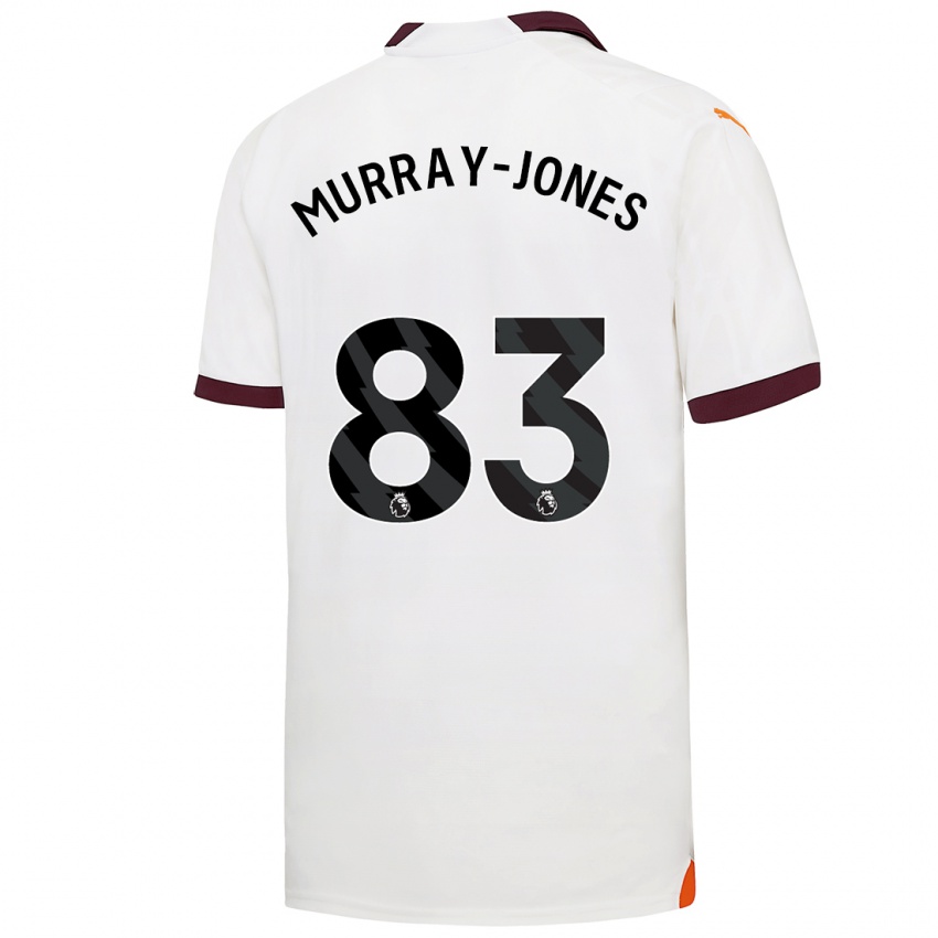 Męski George Murray-Jones #83 Biały Wyjazdowa Koszulka 2023/24 Koszulki Klubowe